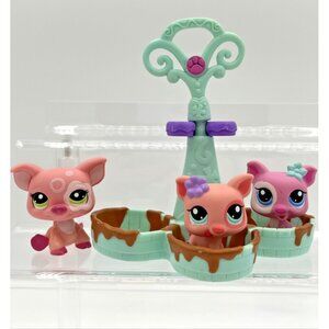 Littlest Pet Shop LPS Petriplets (only 2) Pig Piglets #1548 #1549 & Pig #2205 G2